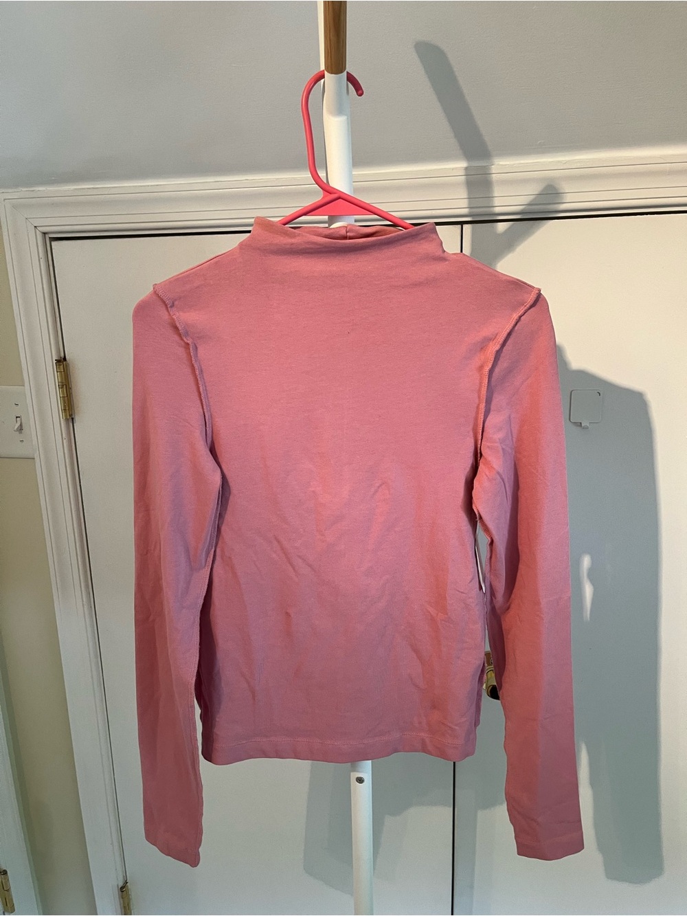 We The Free Soft Pink Long Sleeve Mock Neck Top